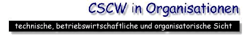 Computer Supported Coopertive Work (CSCW) in Organisationen